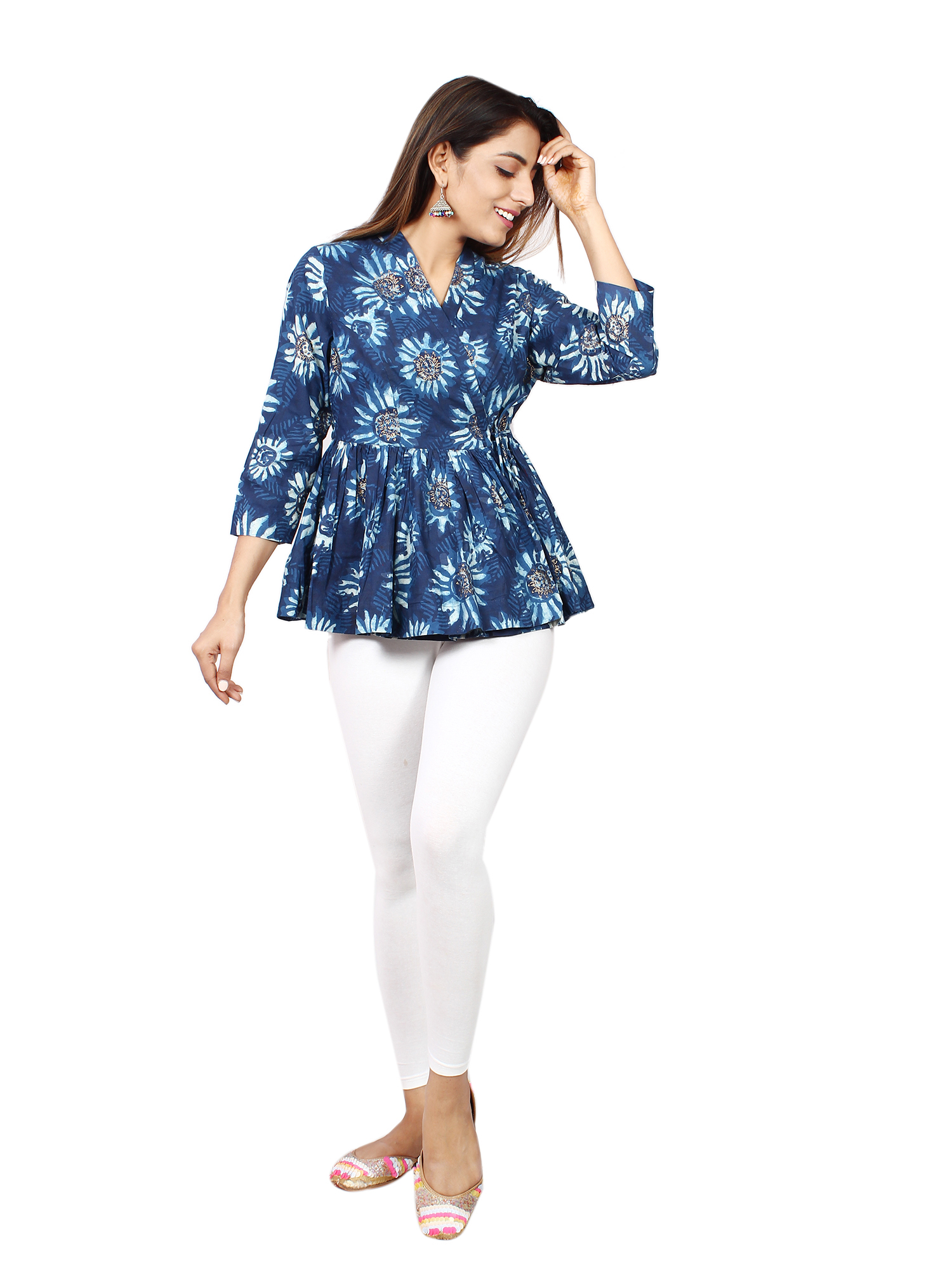 Jaipur Royal Dabu Print Cotton Kurta Set with Dupatta