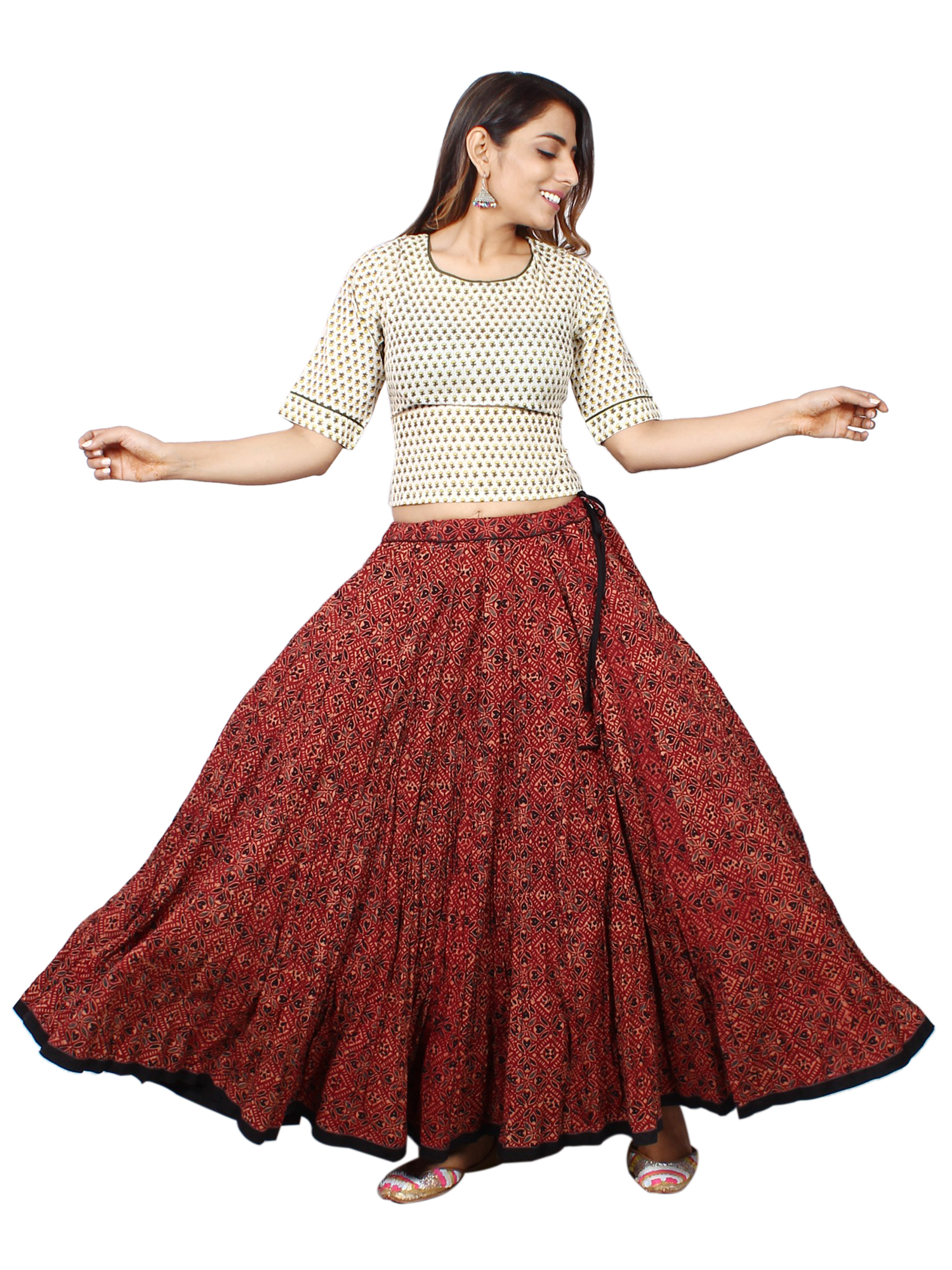 Rajasthani Artisan Crafted Cotton Kurta with Pants - Detail