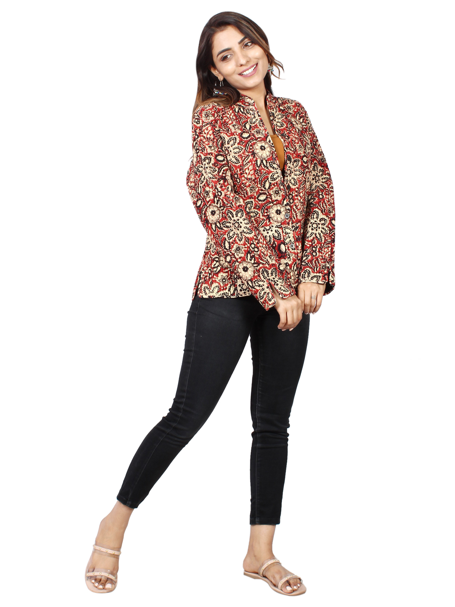 Heritage Golden Booti Crafted Chanderi Kurti Set