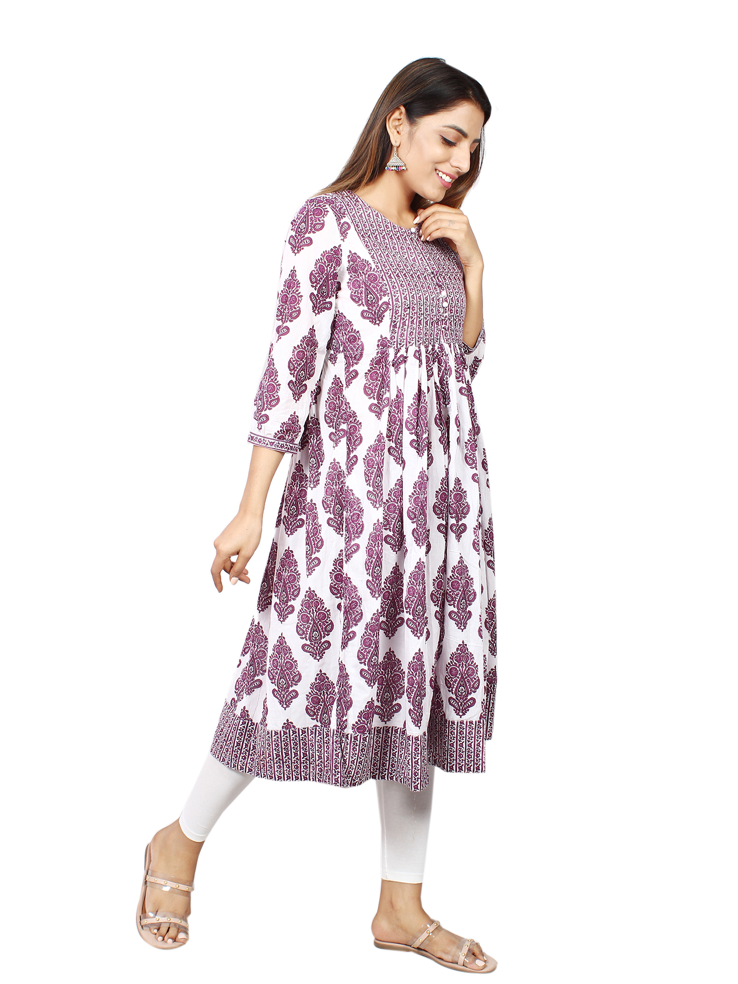 Classic Sanganeri Hand Block Printed Kurti - Detail