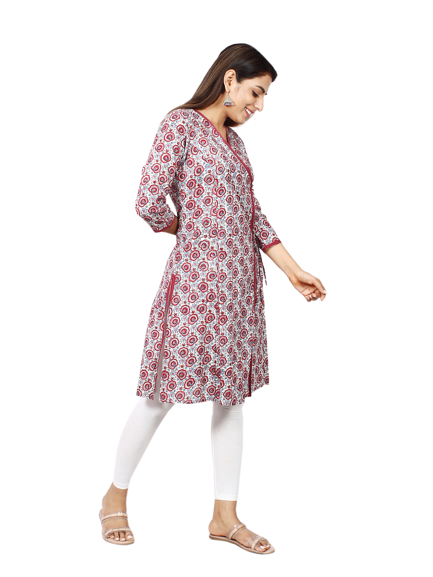 Royal Heritage Printed Flare Suit Set - Detail